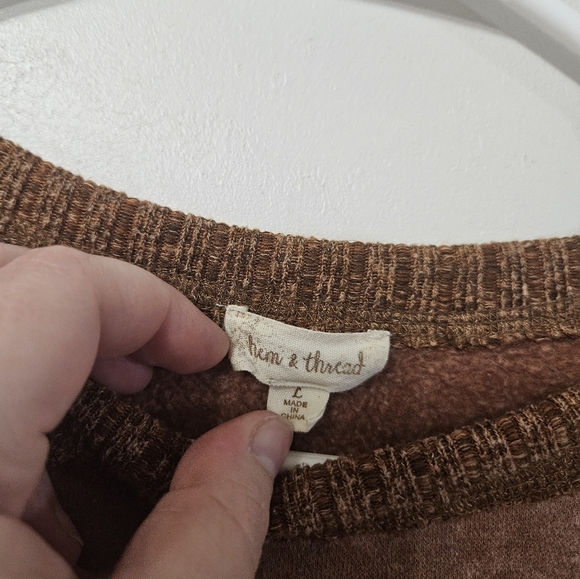 Hem&thread Rust/brown Cropped Sweatshirt! - Picture 2 of 5